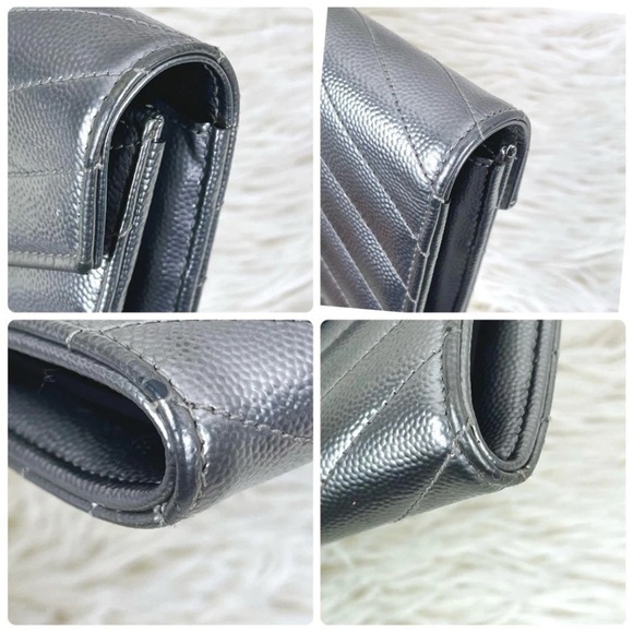 Saint Laurent Metallic Silver Wallet - Picture 5 of 12